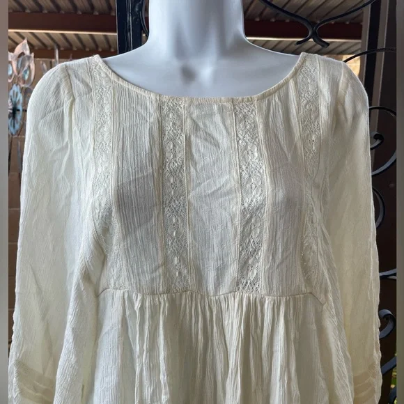 New American Eagle Outfitters Lightweight Lace Panels Straps Cross back Tunic XS - Picture 5 of 13